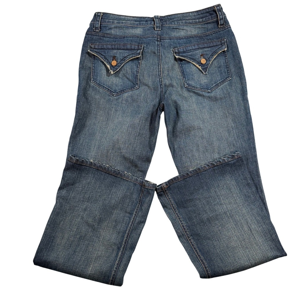 VTG Pure Women's USA Made Blue Denim Bootcut Jeans Size 31x33 Selvedge‎ Y2K